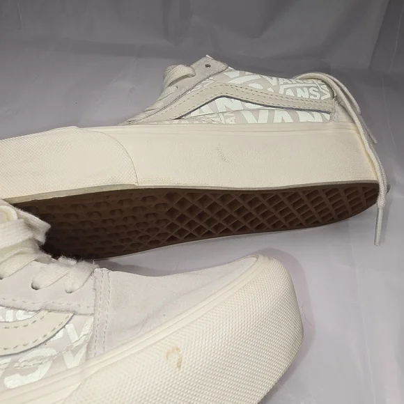 LAST CHANCE! Vans Old Skool Reflective Logo Platform Sneakers Wm 6.5 - Picture 16 of 16